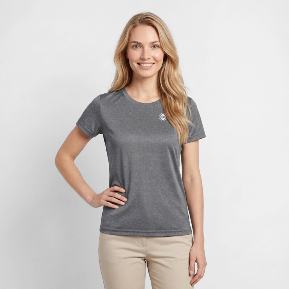 Plankebyen - Sport T-skjorte Dame - dark melange 